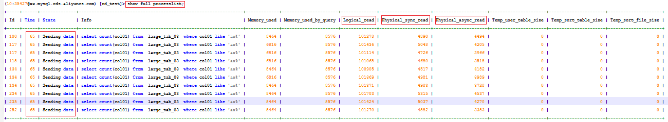 show processlist